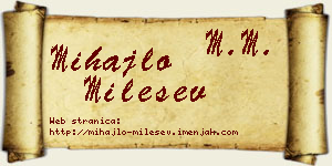Mihajlo Milešev vizit kartica